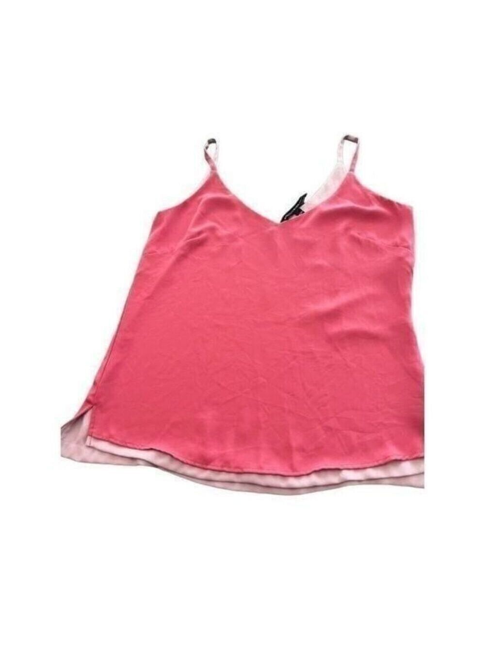 White House Black Market dust rose Double Layer Chiffon Swing Cami Tank